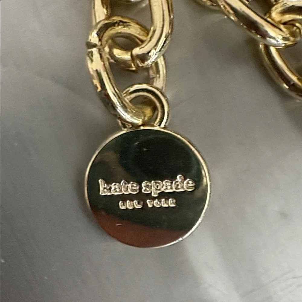 NWT- Kate Spade Gold Chain Belt with 5 charms + Kate Spade sphere, S/M - Picture 5 of 5
